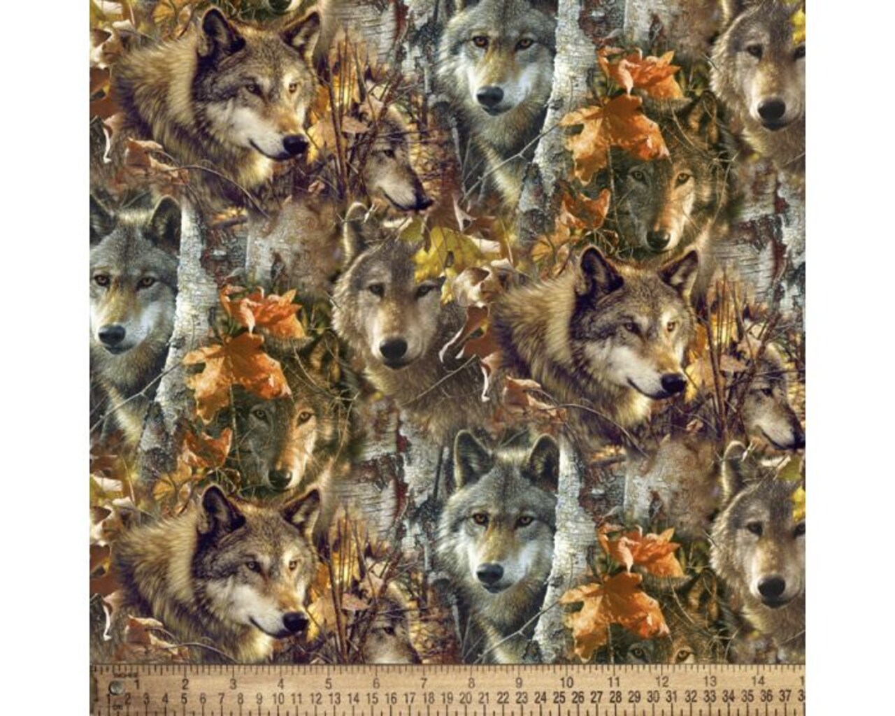 Camouflage Wolf Woods Cotton Fabric | By the Yard | Sewing and Crafting | 44 inches wide